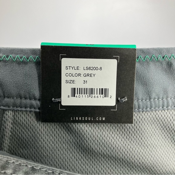 NWT LINKSOUL LINK SOUL Solid Boardwalker Short Grey 31 - Picture 6 of 7